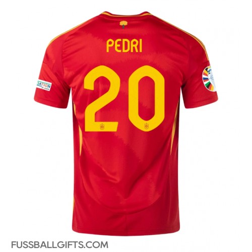 Spanien Pedri Gonzalez #20 Fußballbekleidung Heimtrikot EM 2024 Kurzarm